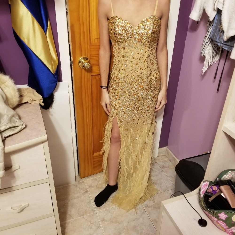 HP  Prom dress beaded gown 0 xs - Picture 2 of 8